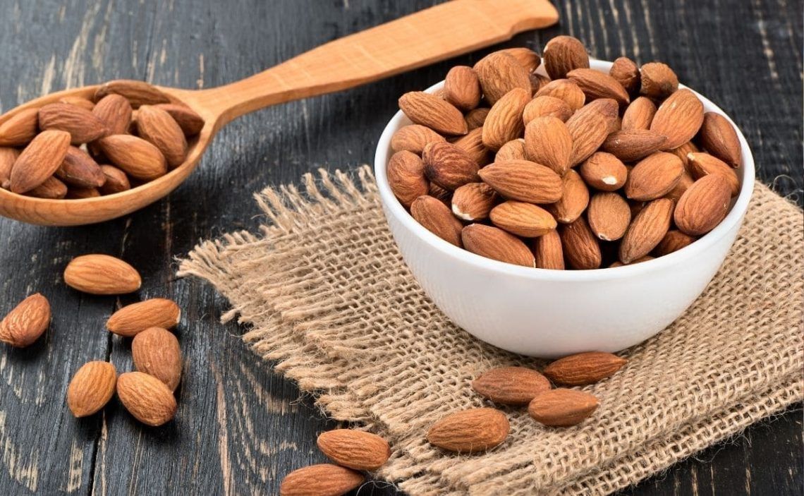 Unsalted almonds can be a healthy snack with some important nutrients.