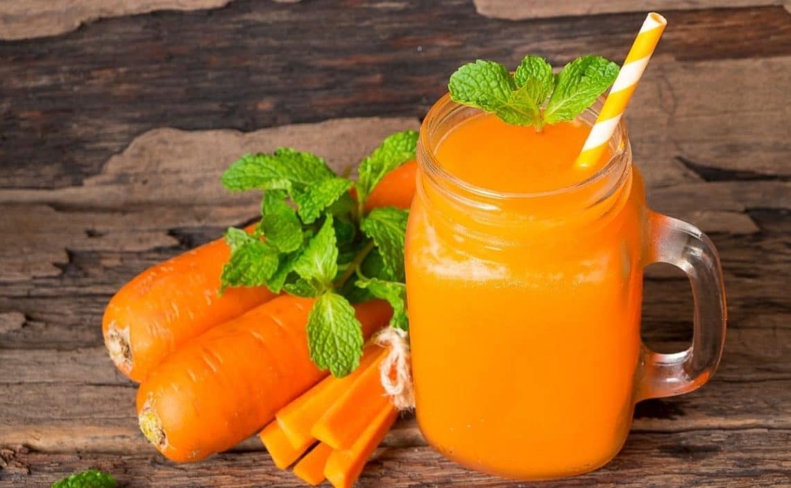 Carrot and orange smoothie.