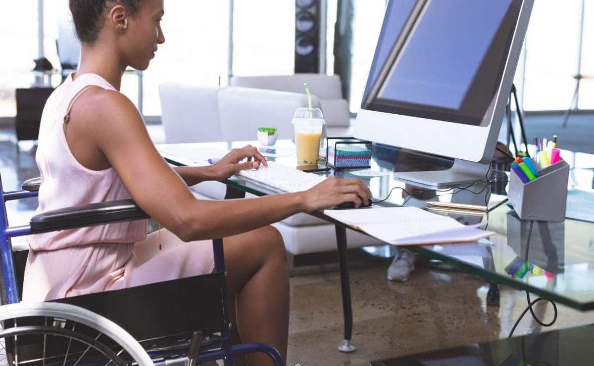 Woman with a disability who has a disability pension and is working