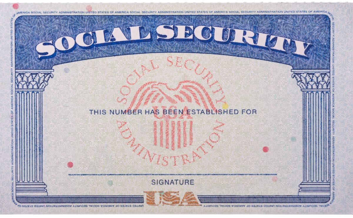 Social Security payments cards