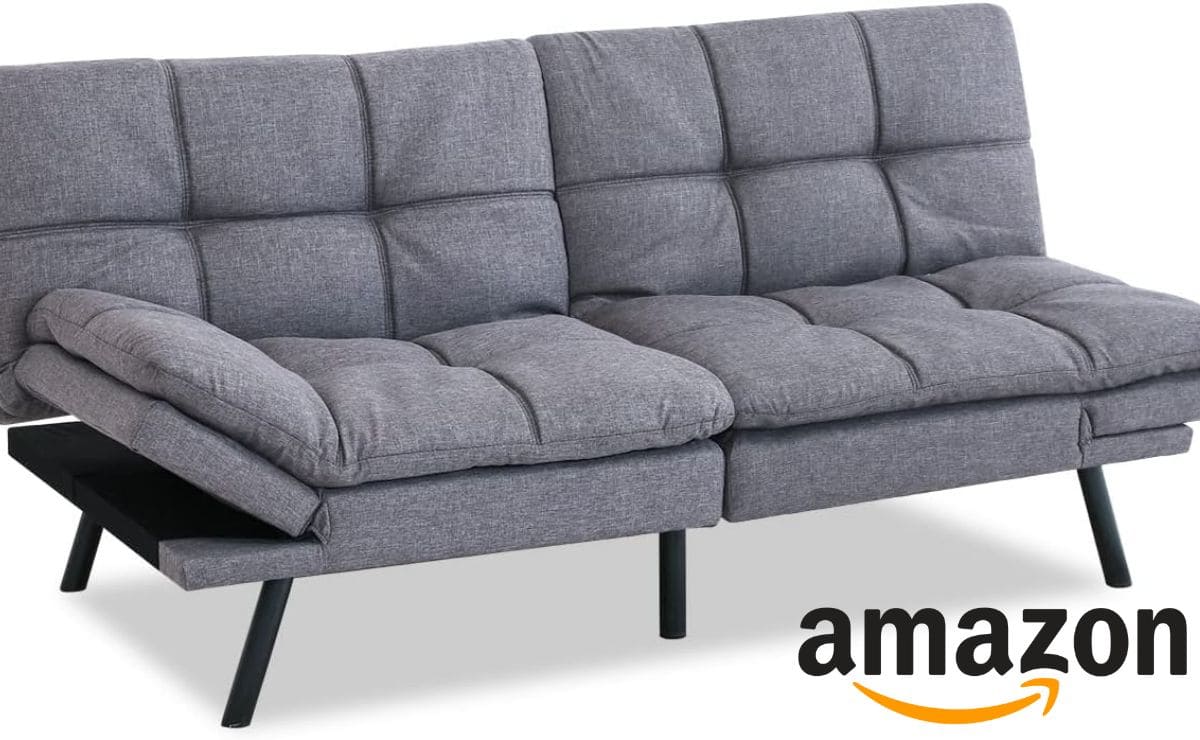 This sofa from Amazon is a very good option for apartments without a lot of space