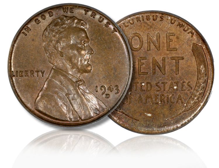 Copper cent from 1943