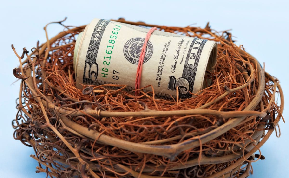 Retirement money in a nest