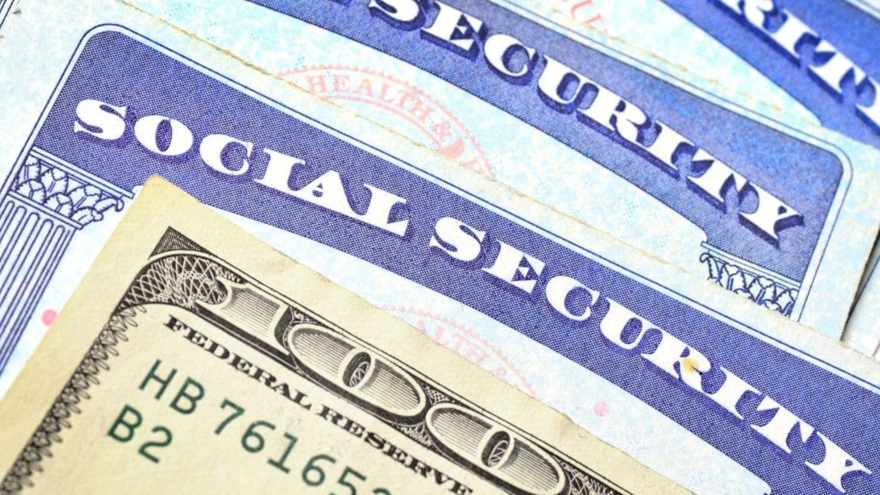 Social Security cards with retirement money