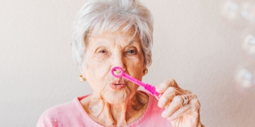 A Woman enjoying her retirement time