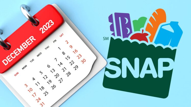 This is the full calendar of December for SNAP Food Stamps payments
