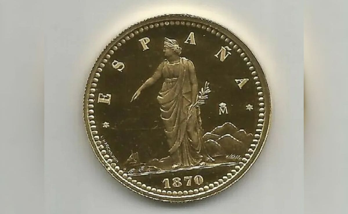 Moneda de 100 pesetas de 1870