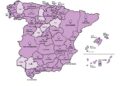 Mapa de España con tasa de personas con la enfermedad del crohn