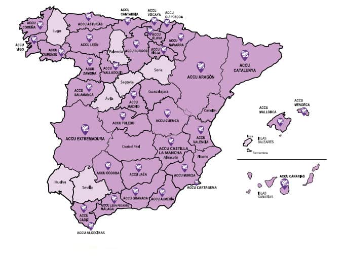 Mapa de España con tasa de personas con la enfermedad del crohn
