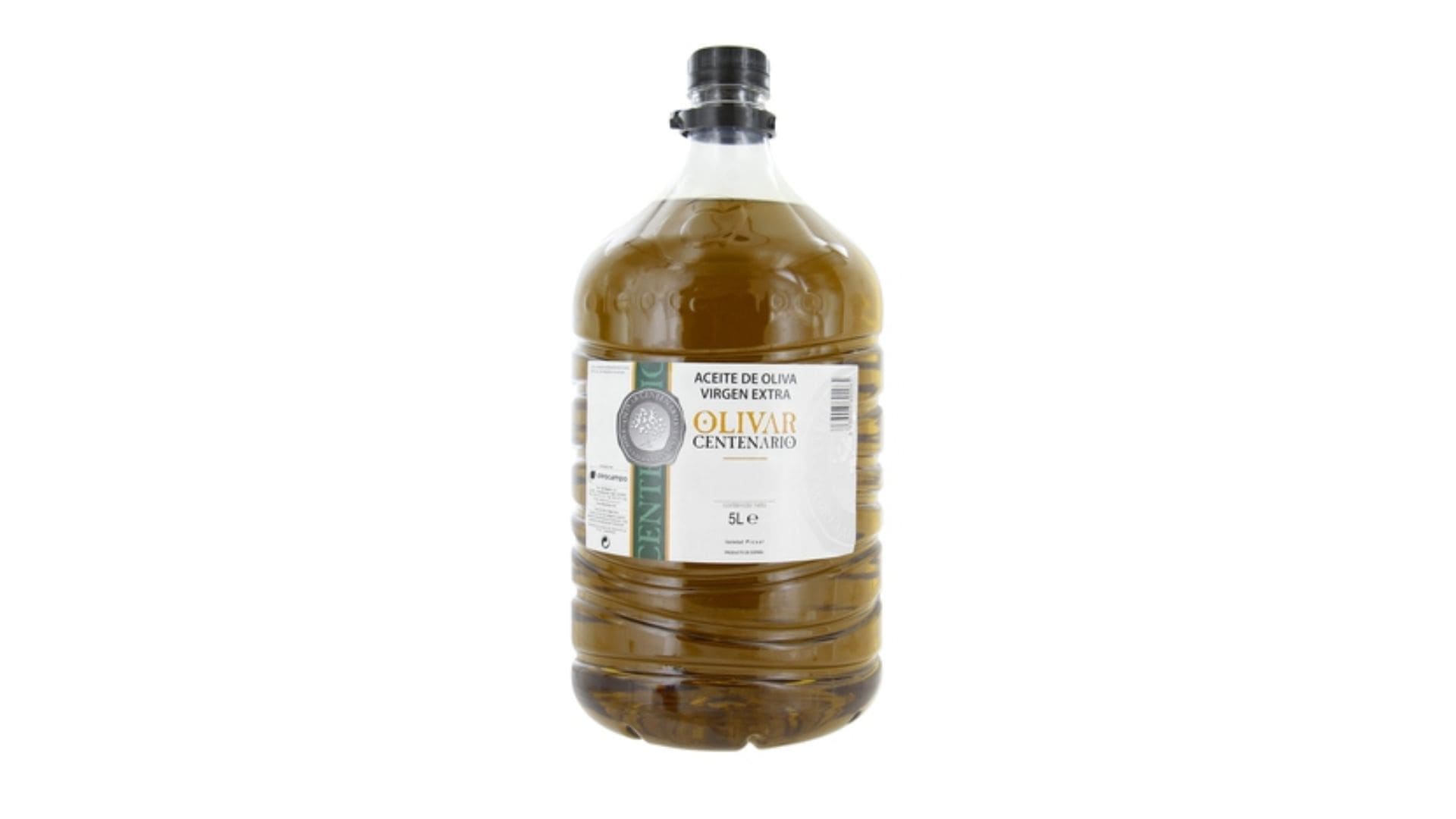 garrafa de 5 litros del aceite de oliva de 'Olivar de Centenario'