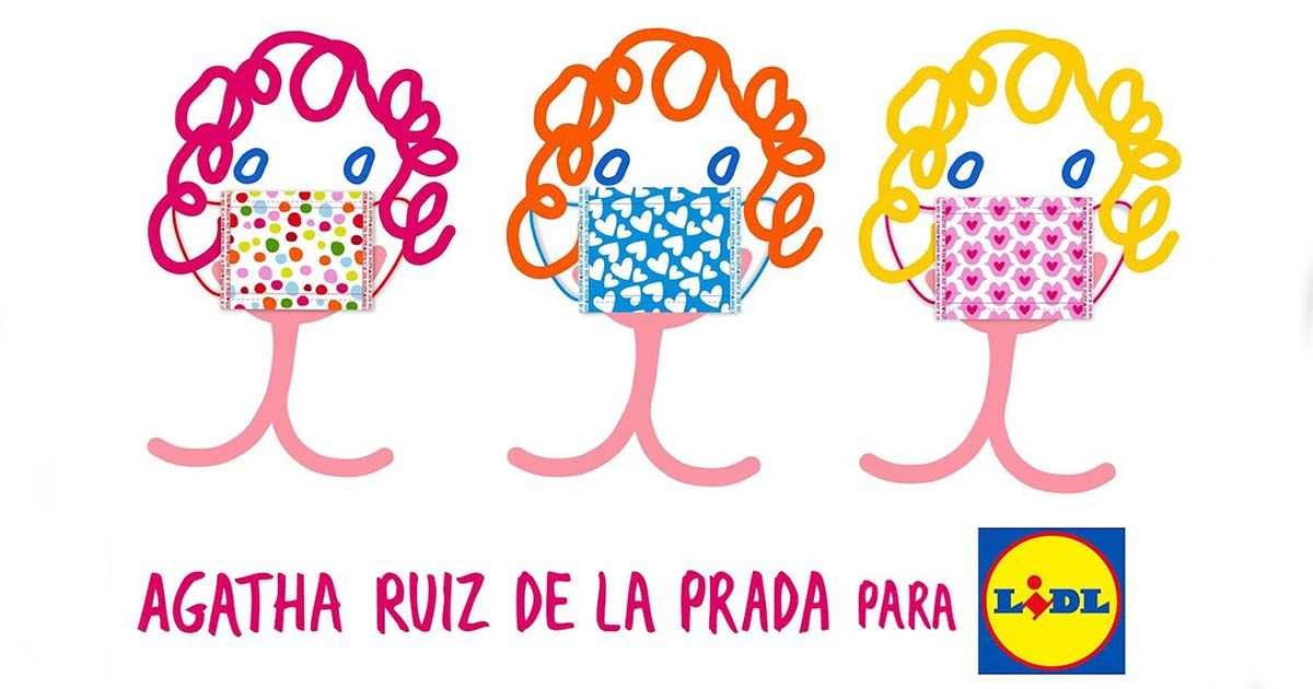 Mascarillas diseñadas por Agatha Ruiz de la Prada para Lidl