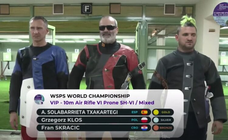Ager Solabarrieta se proclama campeón del Mundo de tiro con carabina para ciegos