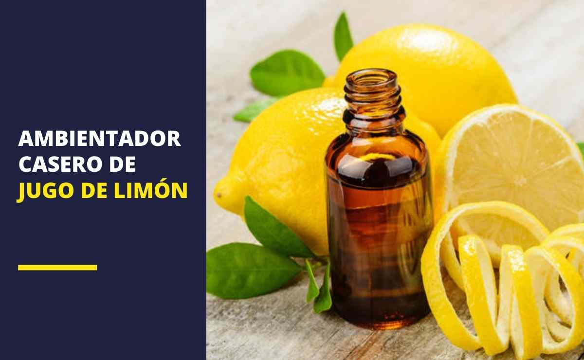Ambientador casero de jugo de limón