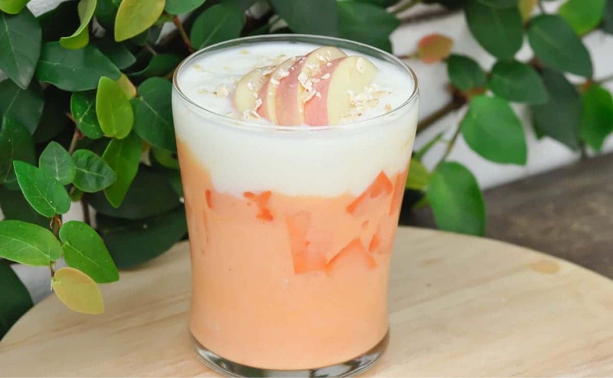 Batido de papaya, zanahoria y melocotón