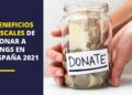 Beneficios fiscales de donar a ONGs en España 2021