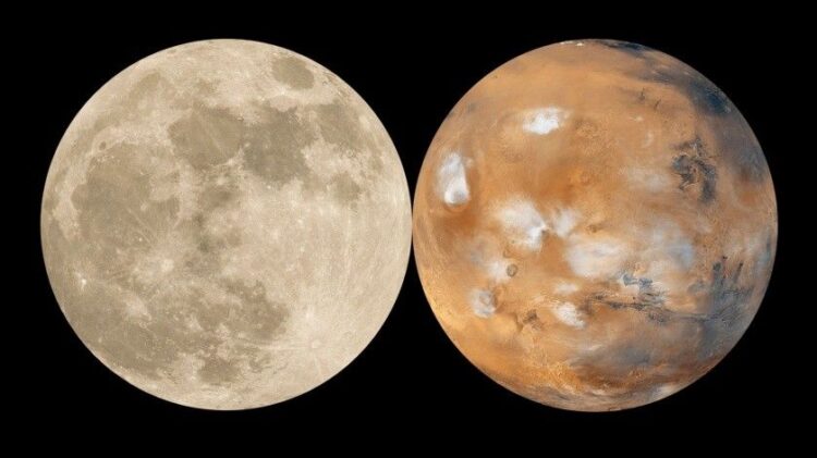 Beso luna y Marte