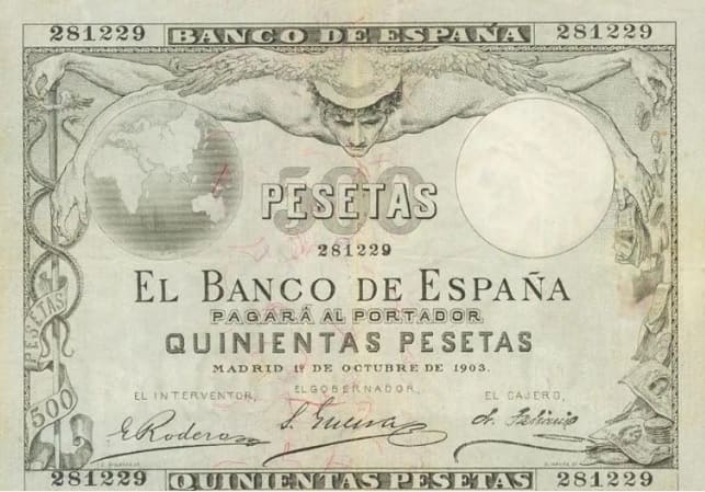 Billete 500 pesetas 1903