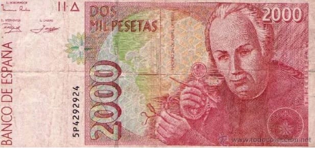 Billete de 2.000 euros de 1992