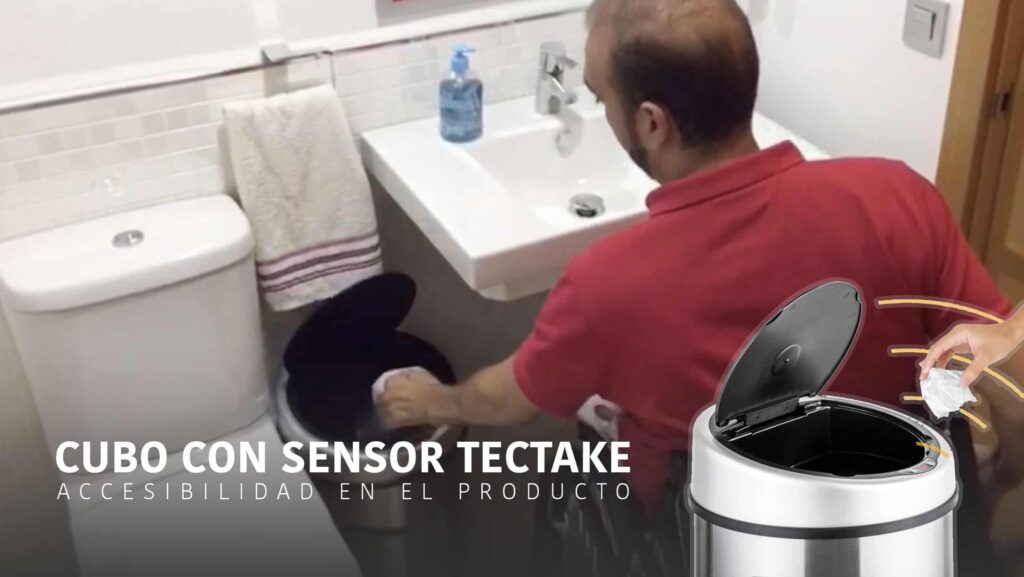Cubo de basura con sensor TecTake