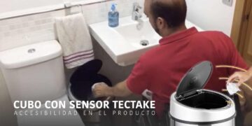 Cubo de basura con sensor TecTake