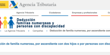 Deducción familia numerosas y personas con discapacidad