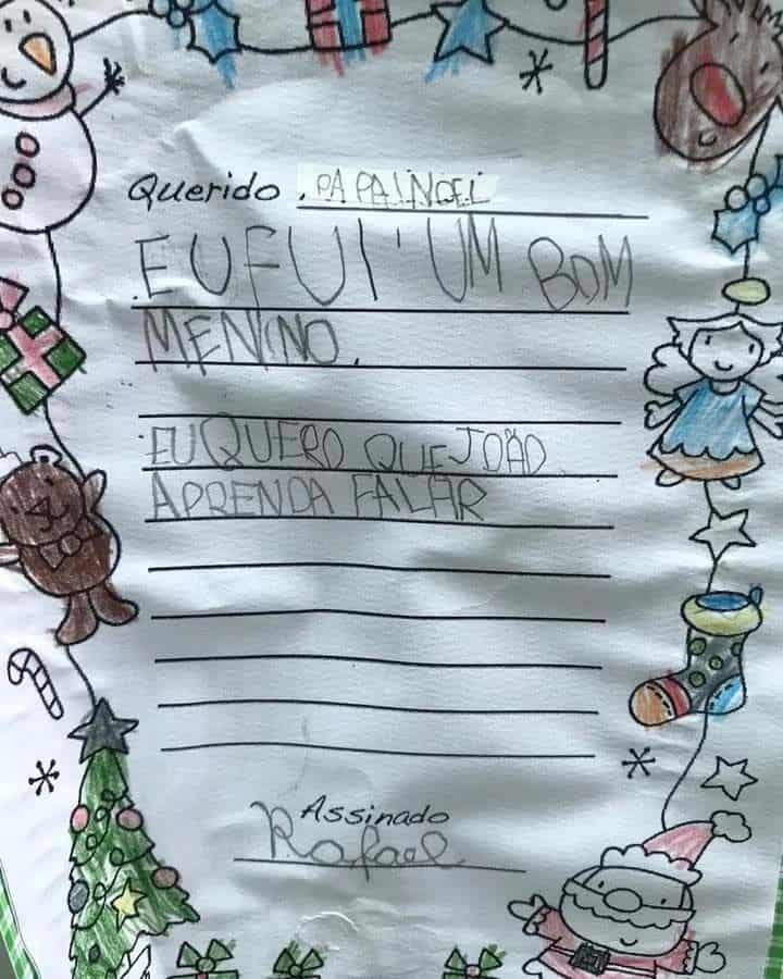 Carta de Rafael a Papa Noel