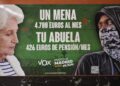 Cartel Vox mena pensiones