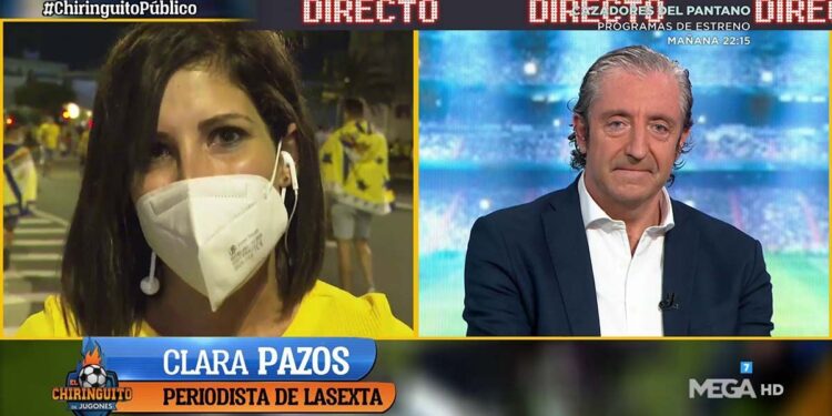 La periodista Clara Pazos interviniendo en el programa 'El Chiringuito'
