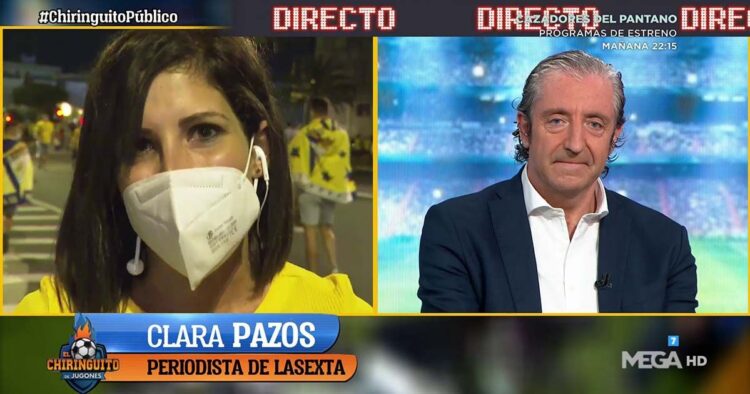 La periodista Clara Pazos interviniendo en el programa 'El Chiringuito'