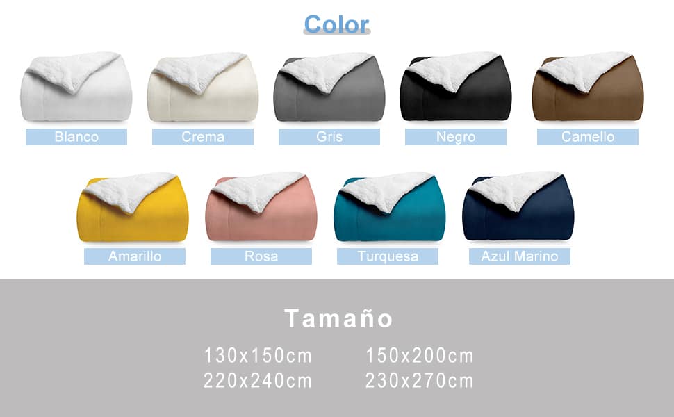 Colores manta sherpa