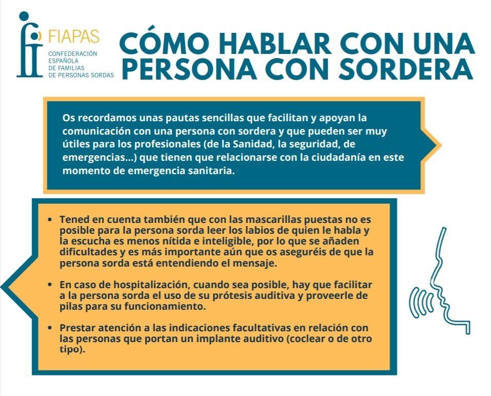 Como comunicarse con una persona sorda en tiempos del Covid-19