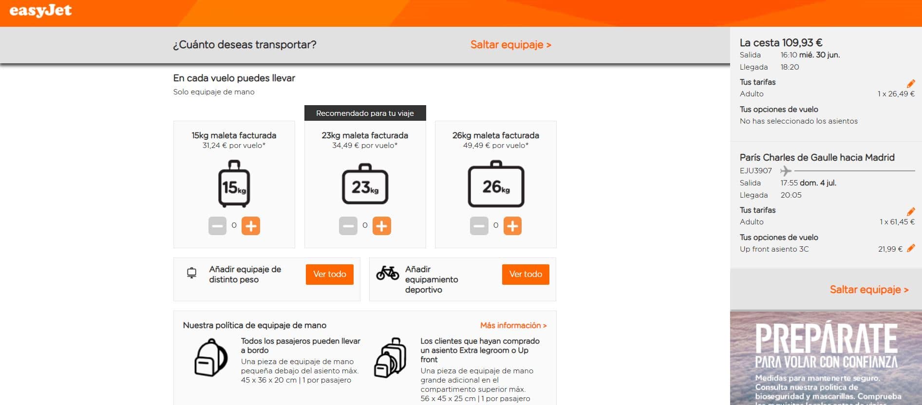 Paso 3 - Cómo reservar vuelos en EasyJet