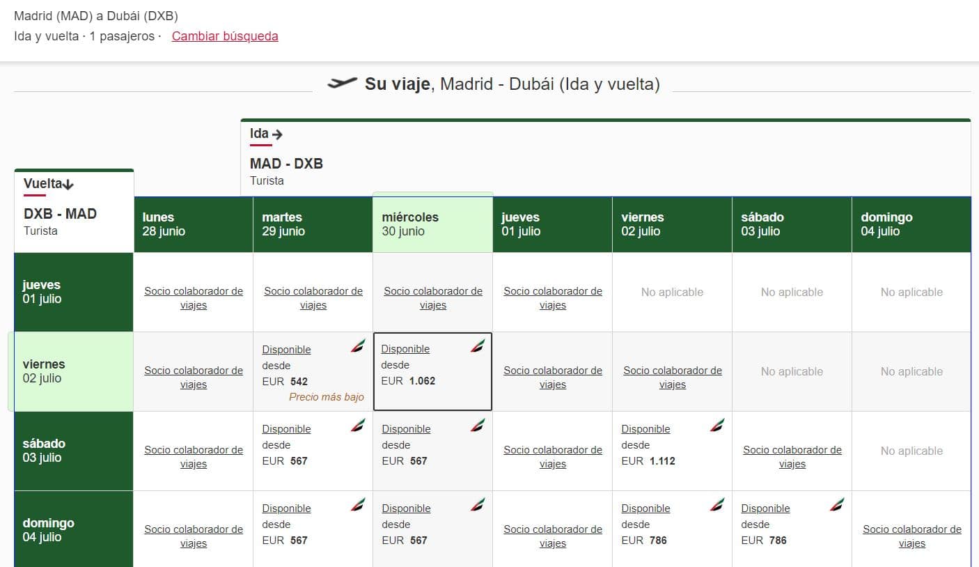 Cómo reservar vuelos con Fly Emirates - Paso 2 