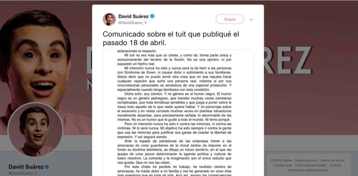 Comunicado de David Suárez: "Lo seguiré haciendo siempre"
