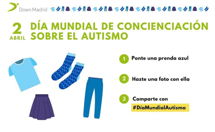 Down Madrid azul dia mundial del autismo
