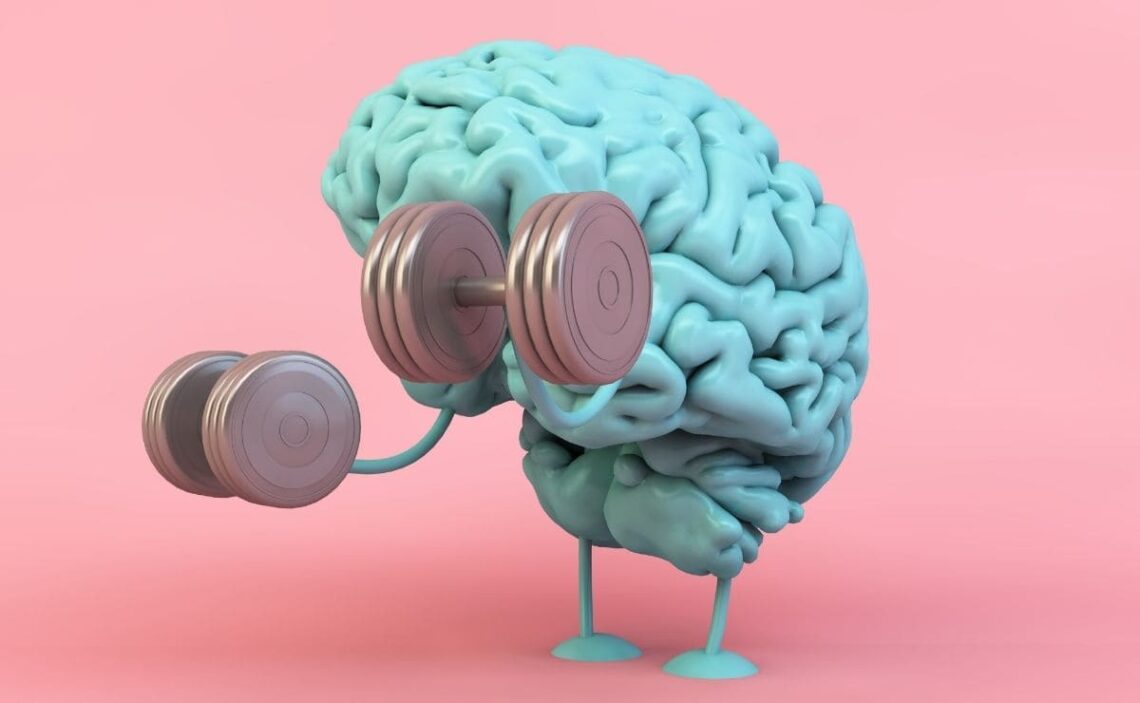 Cerebro haciendo ejercicios físicos para preservar la memoria