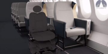 Asiento avión para silla de ruedas
