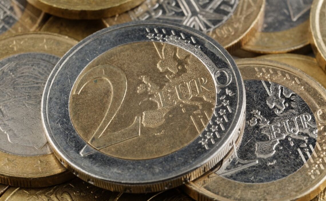 Euro, monedas, dos euros, Europa