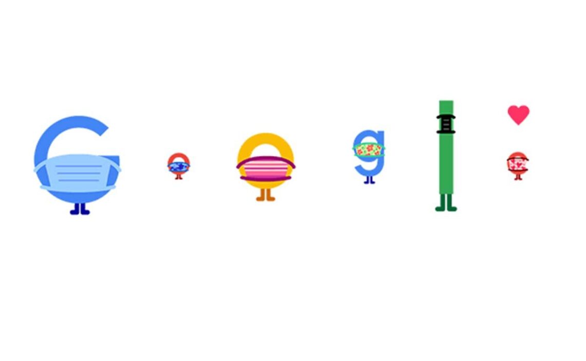 Doodle de Google sobre la prevención del Covid-19
