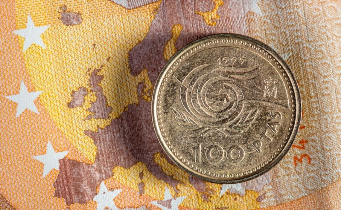 Monedas, pesetas, euros