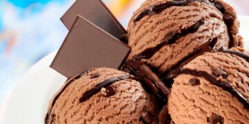 Helado chocolate sin azúcar saludable