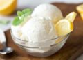 Helado de jugo de limón para el verano