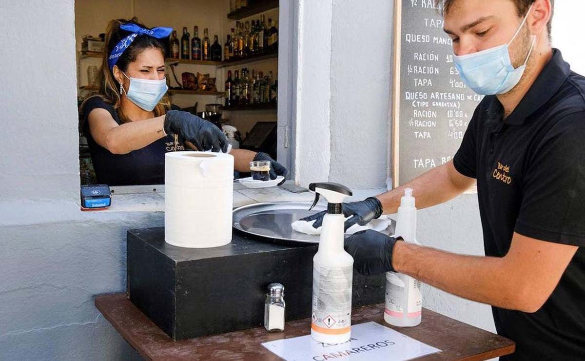 Trabajadores del sector de la hostelería durante la pandemia