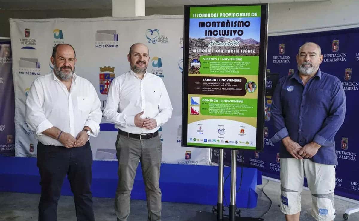 Diputación de Almería va a celebrar las II Jornadas Provinciales de Montañismo Inclusivo en Dalías