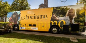 Arranca el autobús del Ingreso Mínimo Vital./ Foto de la Seguridad Social