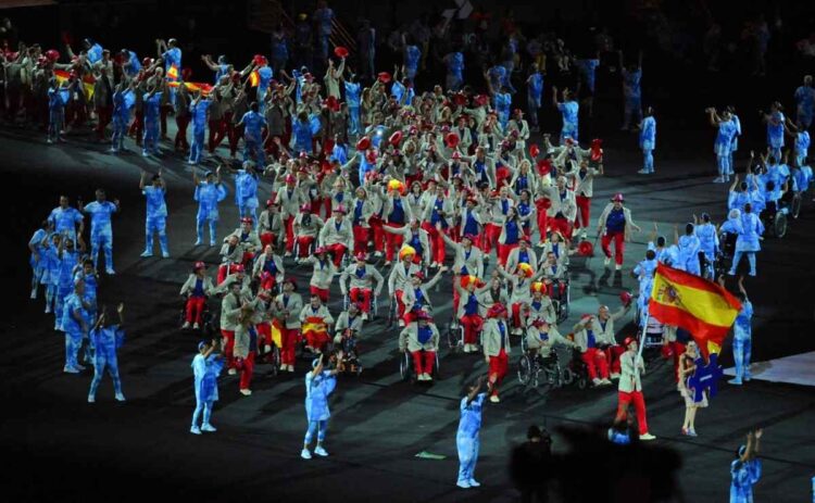 El combinado español durante la inauguración de los Juegos Paralímpicos de Río 2016