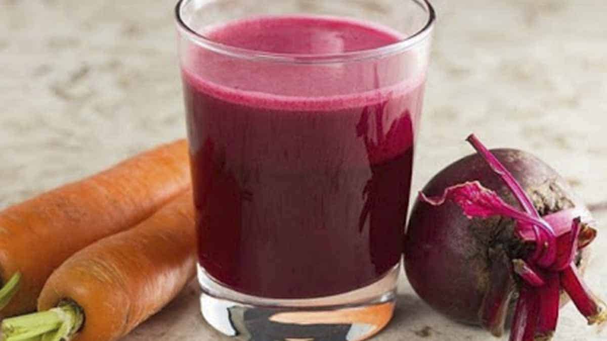 Jugo de manzana con betabel