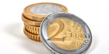 Moneda, monedas, dos, euros, numismática