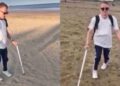 Liam vuelve a caminar tras 13 años en silla de ruedas por un cáncer de columna