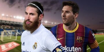 Sergio Ramos y Lionel Messi durante El Clásico